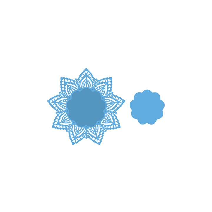 (LR0397)Creatables stencil Doily star