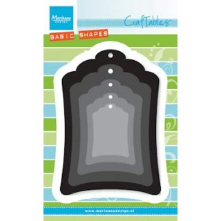 (CR1352)Craftables stencil labels (basic shape)