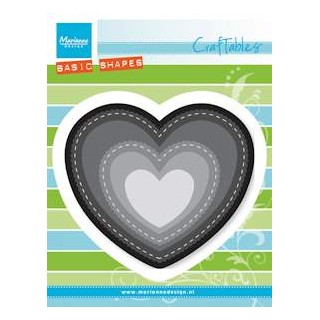 (CR1351)Craftables stencil heart (basic shape)