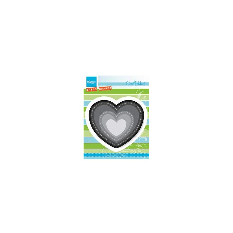 (CR1351)Craftables stencil heart (basic shape)