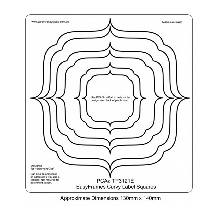 (TP3121E)EMBOSSING Easy Frames Curvy Label Squares