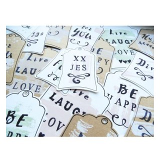 (CR1353)Craftables stencil label XL & labels XS