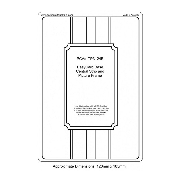 (TP3124E)EMBOSSING Easy Card Base. Central Strip & Picture Frame
