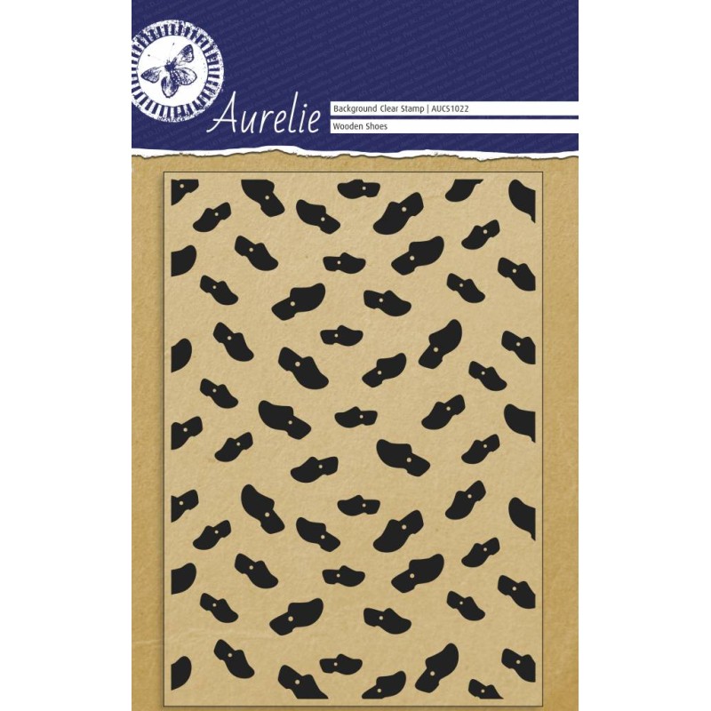 (AUCS1022)Aurelie Wooden Shoes Background Clear Stamp