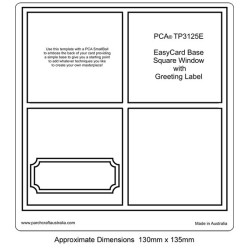 (TP3125E)EMBOSSING Easy Card Base. Square Windows with Label