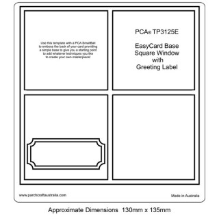 (TP3125E)EMBOSSING Easy Card Base. Square Windows with Label