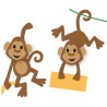 (COL1399)Collectables set bannersCollectables set Eline's monkey