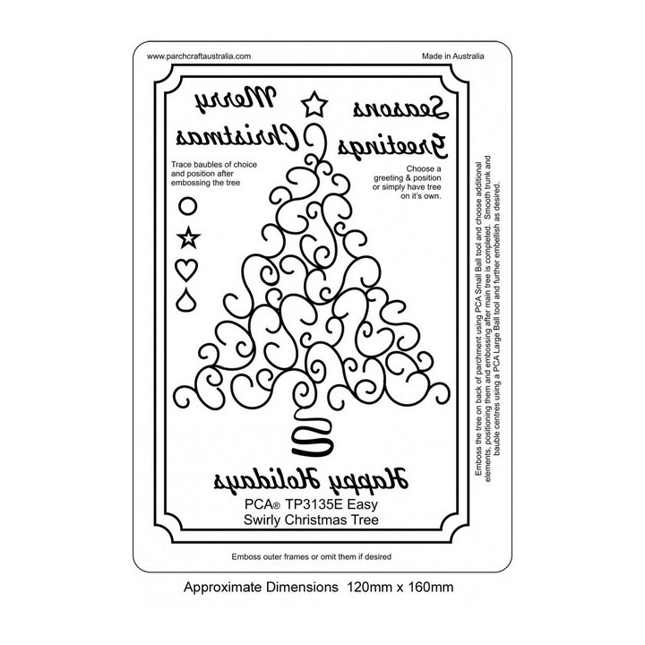 (TP3135E)EMBOSSING Easy Swirly Christmas Tree