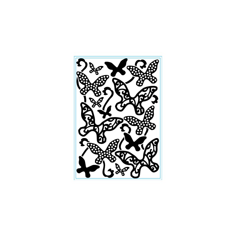 (KB101)Elizabeth Craft Design Embossing folder butterflies