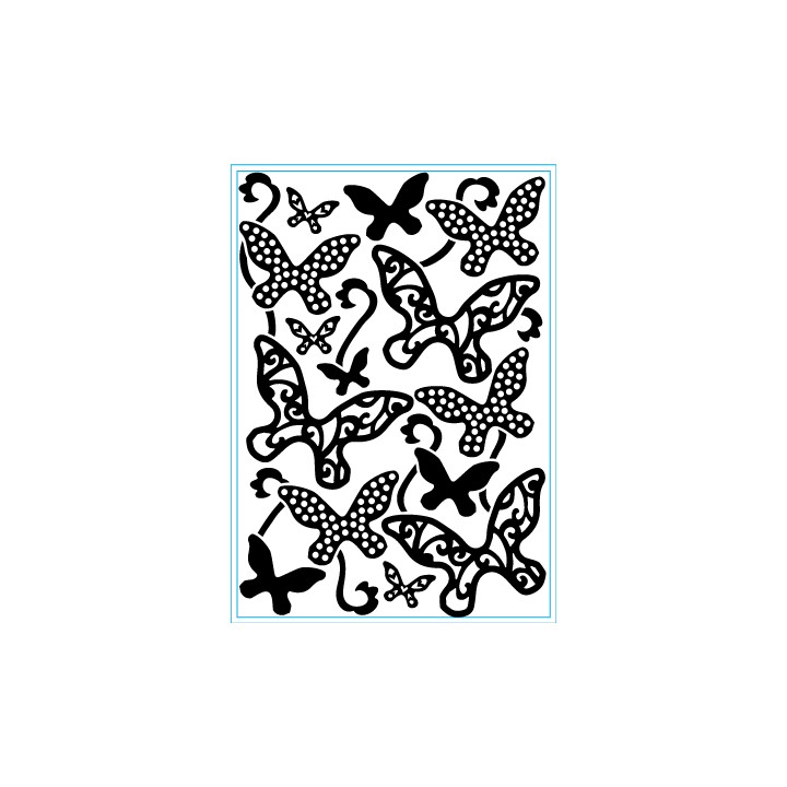(KB101)Elizabeth Craft Design Embossing folder butterflies