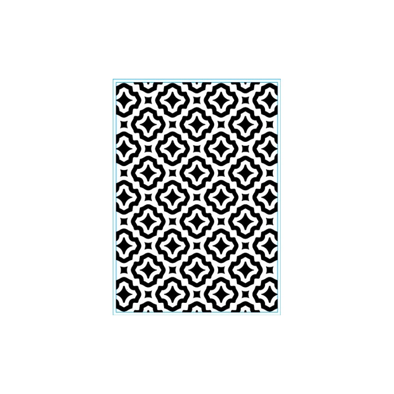 (KB102)Elizabeth Craft Design Embossing folder Trendy Tiles 1