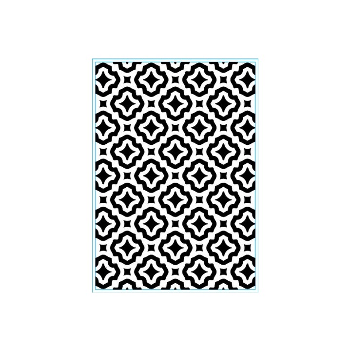 (KB102)Elizabeth Craft Design Embossing folder Trendy Tiles 1