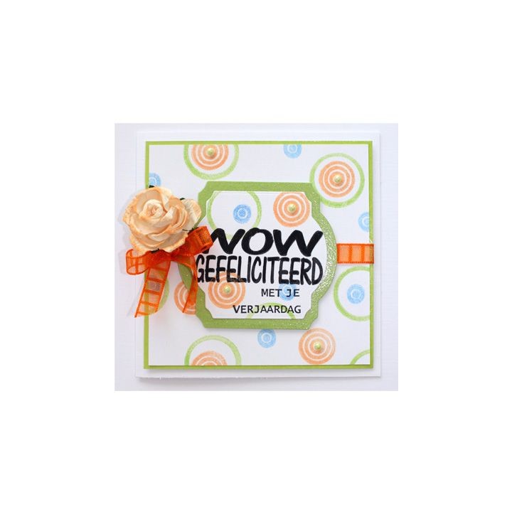 (6410/0390)Clear stamp Round n round tekst Rijan