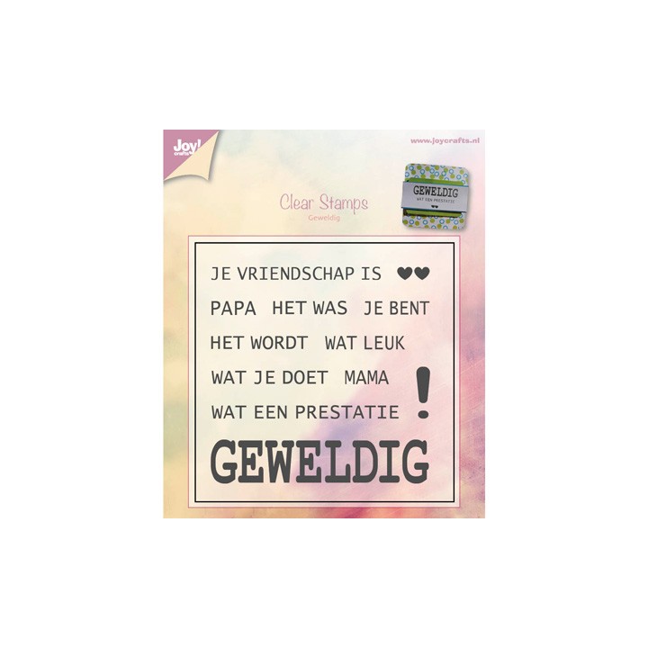 (6410/0391)Clear stamp Geweldig