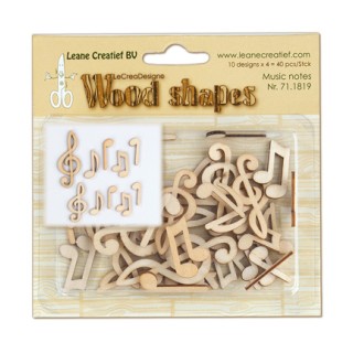 (71.1819)Leane Creatief Wood Shapes Musical notes