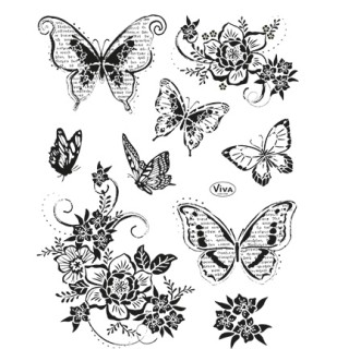 (4003 151 00)Clear Stamps - Blumen & Schmetterlinge II
