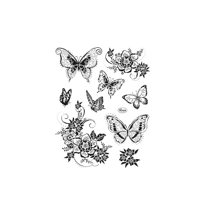 (4003 151 00)Clear Stamps - Blumen & Schmetterlinge II