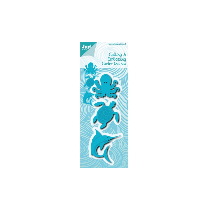 (6002/0497)Cutting & Embossing stencil Octopus, Turtle, Shark