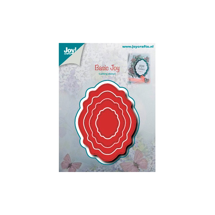 (6002/0505)Cutting & Embossing stencil Basique Oval