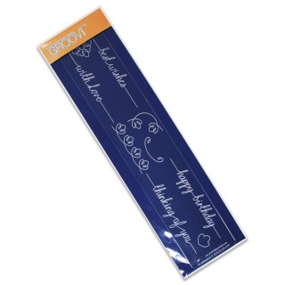 (GRO-WO-40105-09)Groovi Plate Best Wishes Line Sentiment