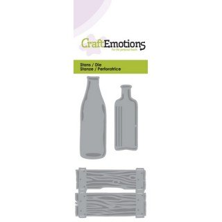 (115633/0146)CraftEmotions Die - crate and bottles Card