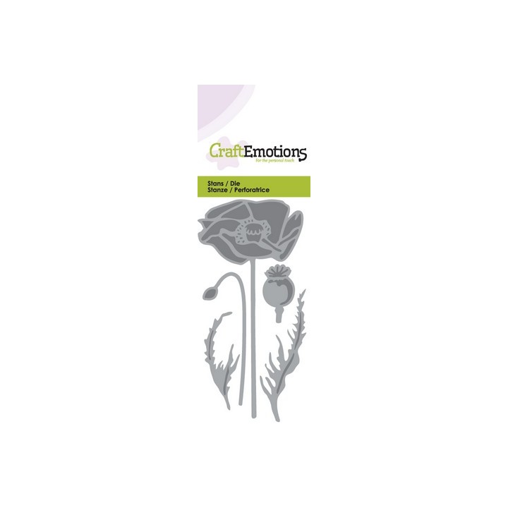 (115633/0149)CraftEmotions Die - poppy Card