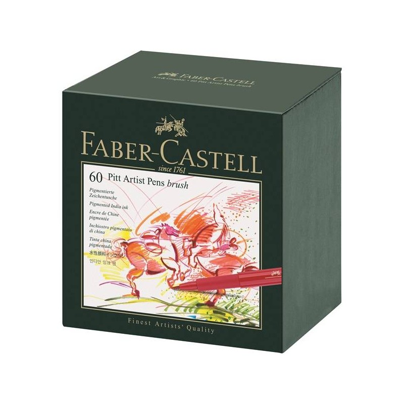 (FC-167150)Faber Castell PITT big brush studio box de 60