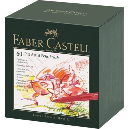 (FC-167150)Faber Castell PITT artist pen B studio box of 60