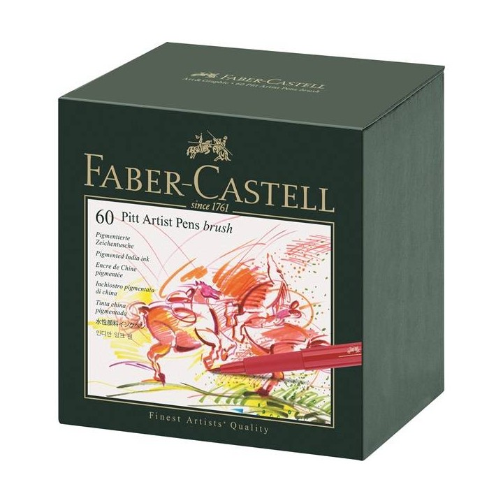 (FC-167150)Faber Castell PITT artist pen B 60er Atelierbox