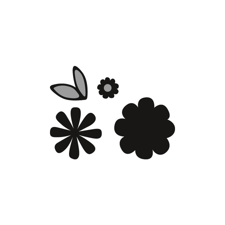 (CR1358)Craftables stencil Flower set: Sweet