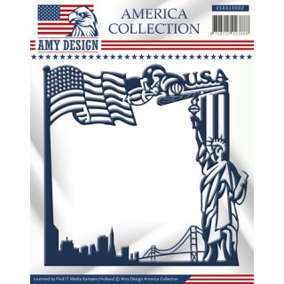 (USAD10002)Die - Amy Design - America Collection - America Frame