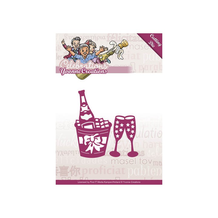 (YCD10046)Die - Yvonne Creations - Celebrations - Champagne