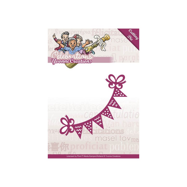 (YCD10049)Die - Yvonne Creations - Celebrations - Bunting