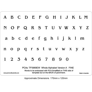 (PCA-TP3969EW)EMBOSSING Whole Alphabet Version A (FINE)