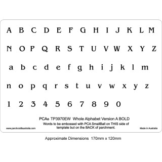 (PCA-TP3970EW)EMBOSSING Whole Alphabet Version A (BOLD)