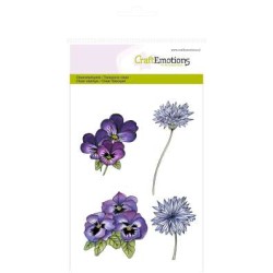 (1092)CraftEmotions clearstamps A6 Violets and cornflowers Roman