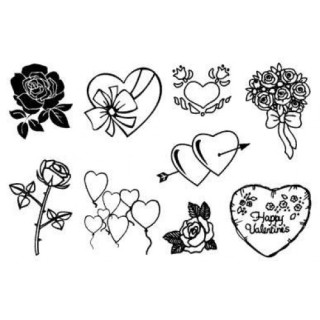 (770004/631)Crea Clear Stamp 9,5 x 14,5 cm Valentijn