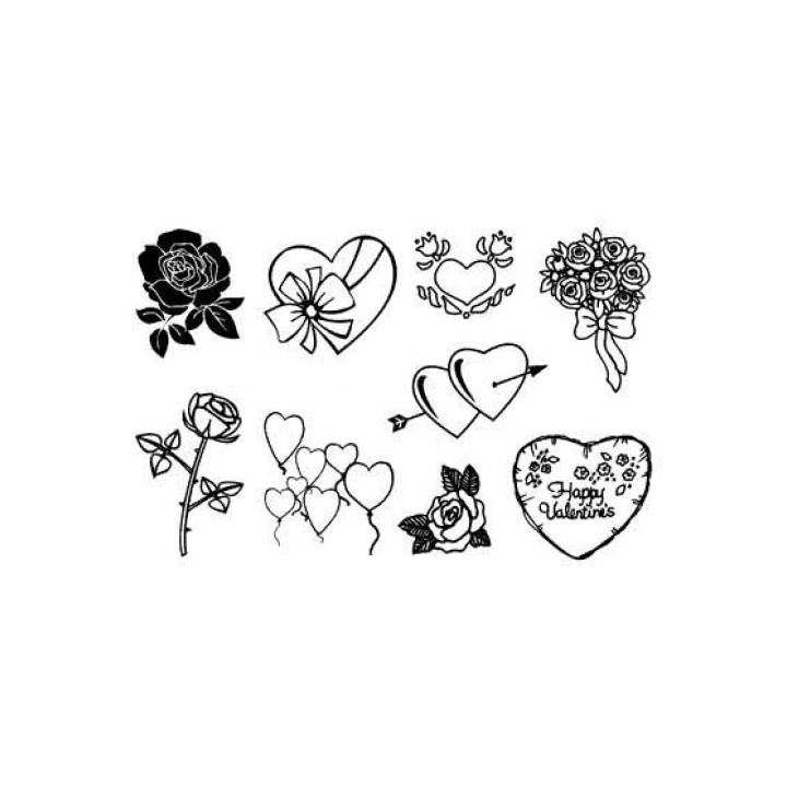 (770004/631)Crea Clear Stamp 9,5 x 14,5 cm Valentijn