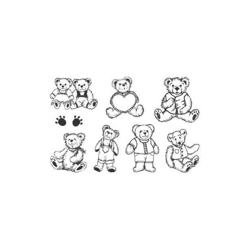 (770004/672)Crea Clear Stamp 9,5 x 14,5 cm Bears