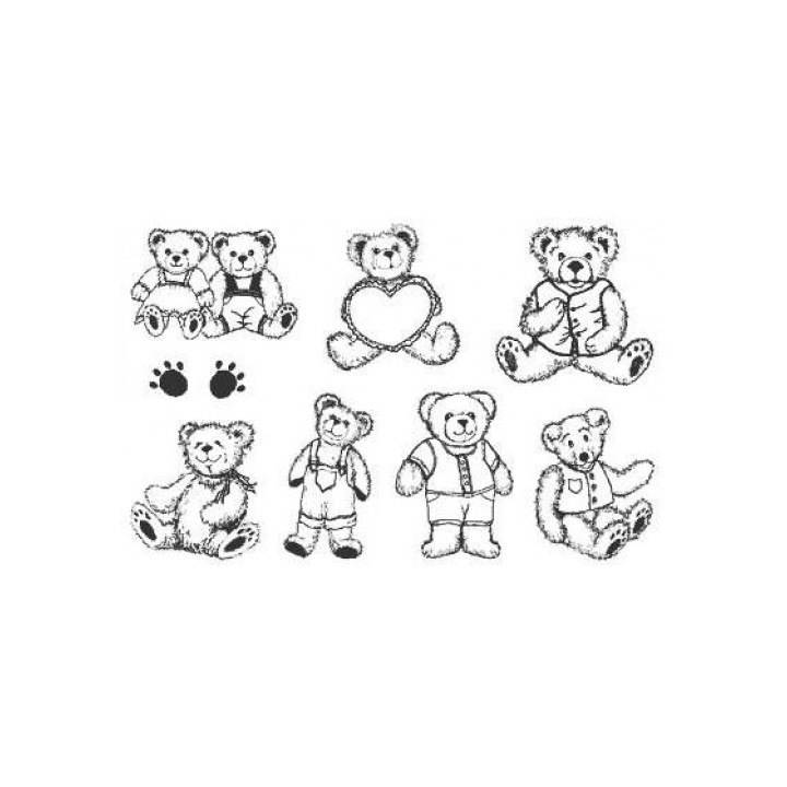 (770004/672)Crea Clear Stamp 9,5 x 14,5 cm Bears
