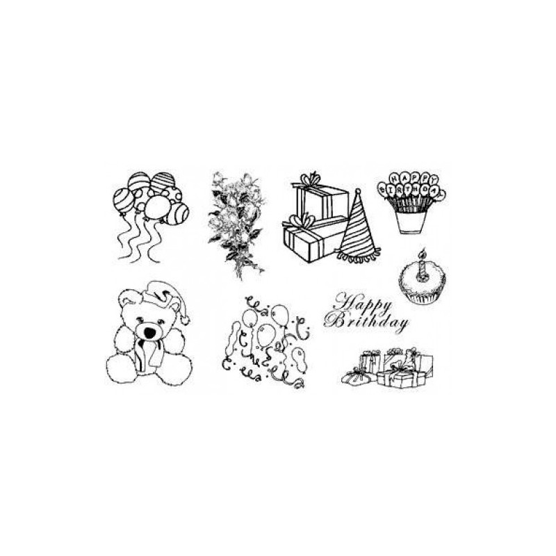 (770004/684)Crea Clear Stamp 9,5 x 14,5 cm Party