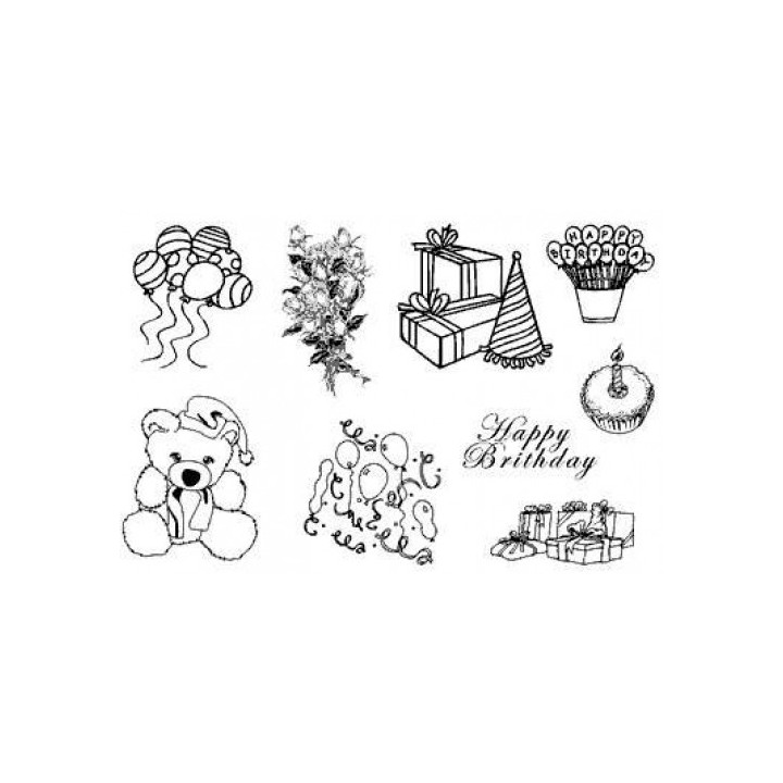 (770004/684)Crea Clear Stamp 9,5 x 14,5 cm Party