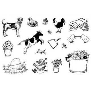 (770004/723)Crea Clear Stamp 9,5 x 14,5 cm Farm
