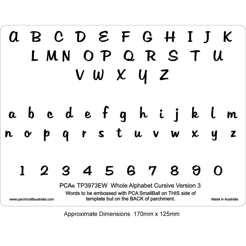 The Whole Alphabet In Cursive - Letter