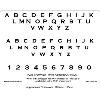 (PCA-TP3974EW)EMBOSSING Whole Alphabet CAPITALS