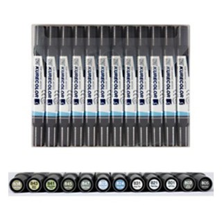 (KC-3000/12B7)ZIG Alcohol Marker Set Gray Colours