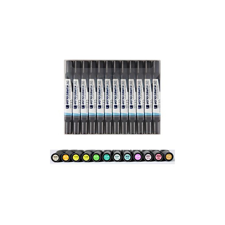 (KC-3000/12B3)ZIG Alcohol Marker Set Set Natural Colours