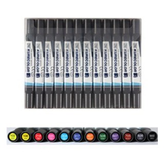 (KC-3000/12B1)ZIG Alcohol Marker Set Basic Colours