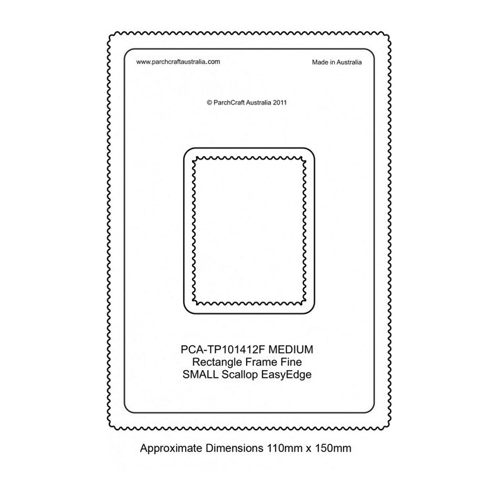 (PCA-TP101412)FINE Medium Rectangle Outside Small Scallop EasyEdge