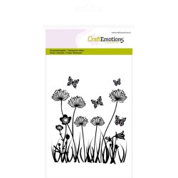 (1101)CraftEmotions clearstamps A6 field flowers